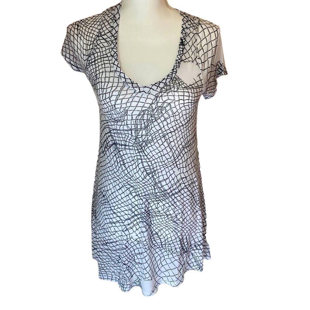 Lauren Moshi Beverly Hills Black White Dress Size XS NWOT